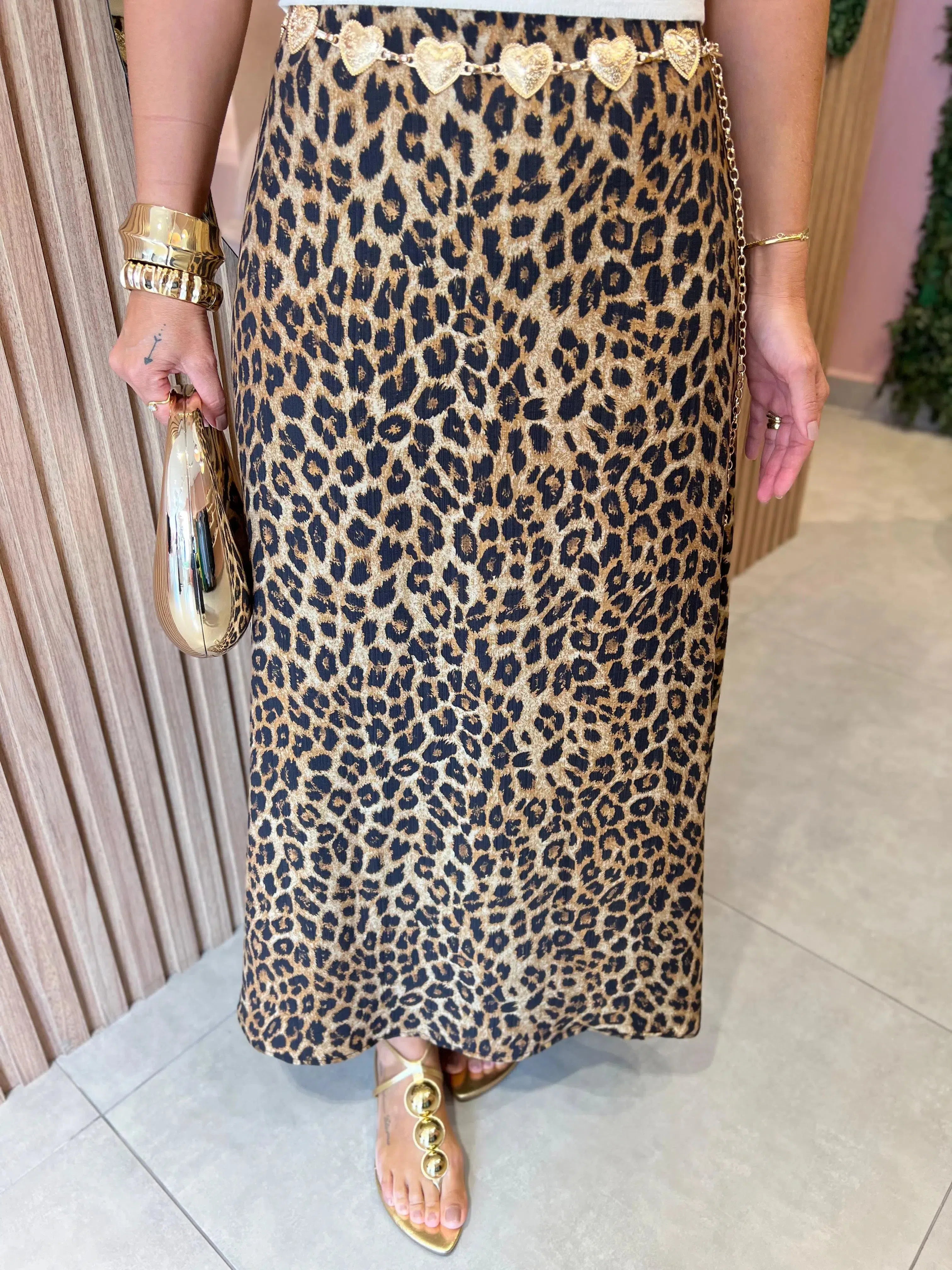 Saia Midi Animal Print