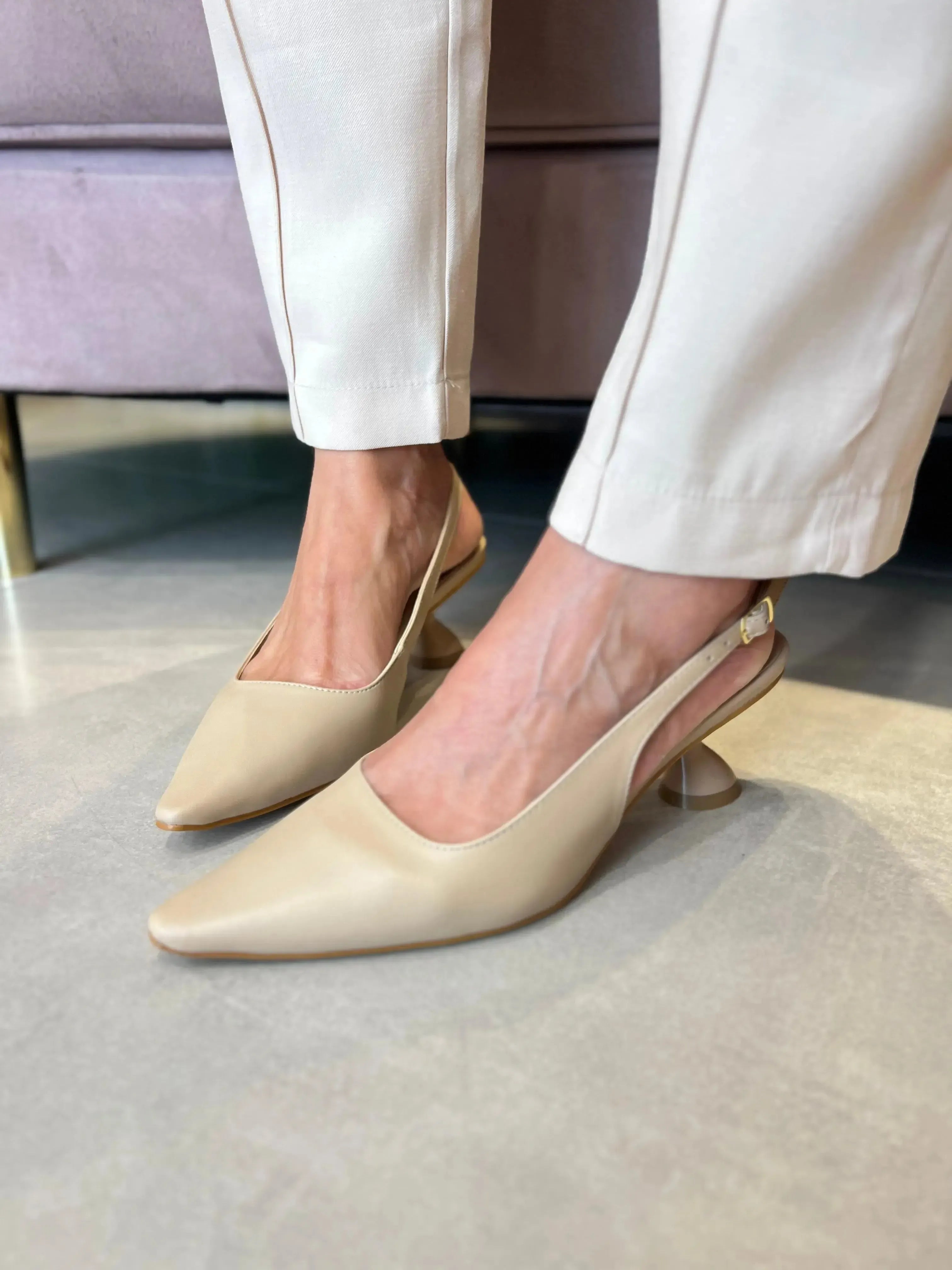 Scarpin Slingback Mia Nude