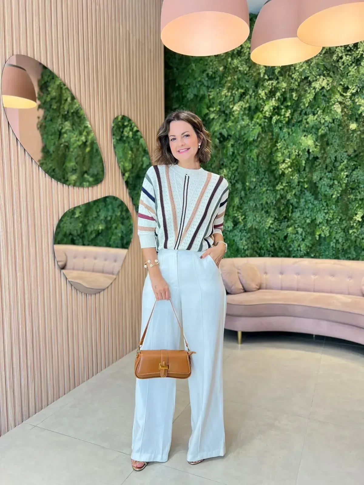 Calça Pantalona Off-white