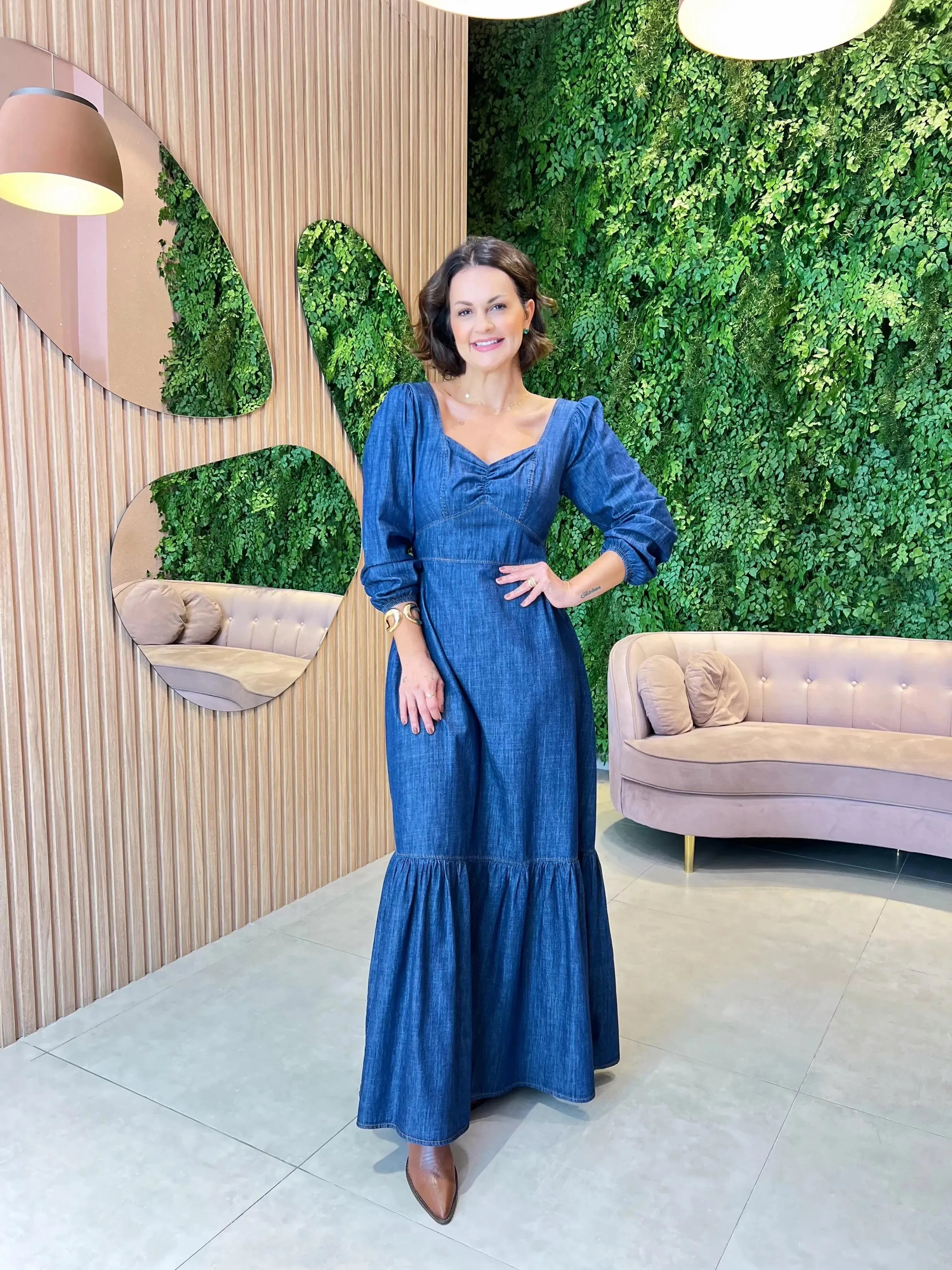 Vestido Longo Princesa Jeans